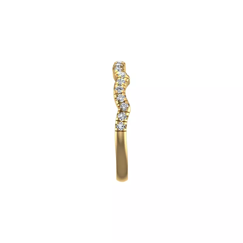 18K Yellow Gold Ada Pave Band