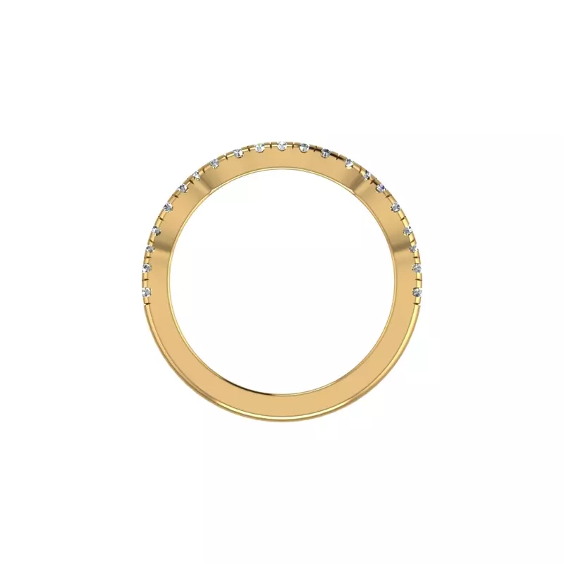 18K Yellow Gold Ada Pave Band