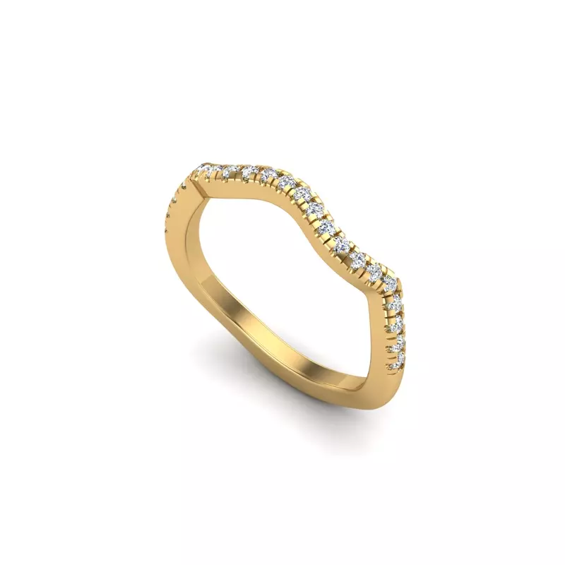 14K Yellow Gold Kimberly Pave Band