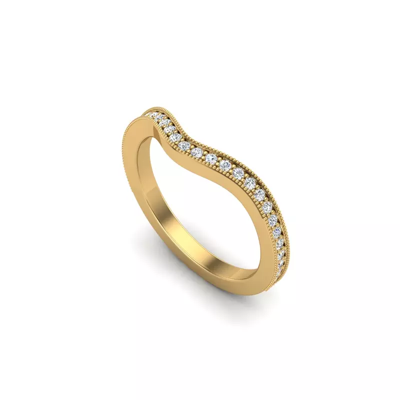 18K Yellow Gold Tessa Pave Band