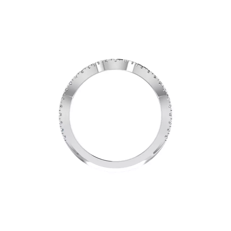 14K White Gold Oakley Pave Band