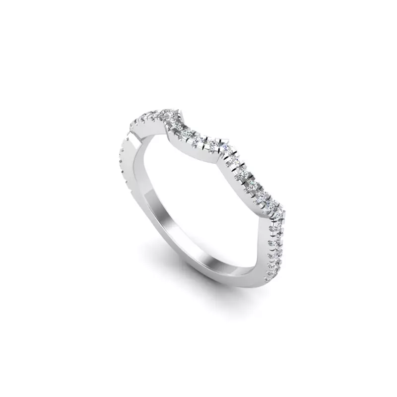 14K White Gold Oakley Pave Band