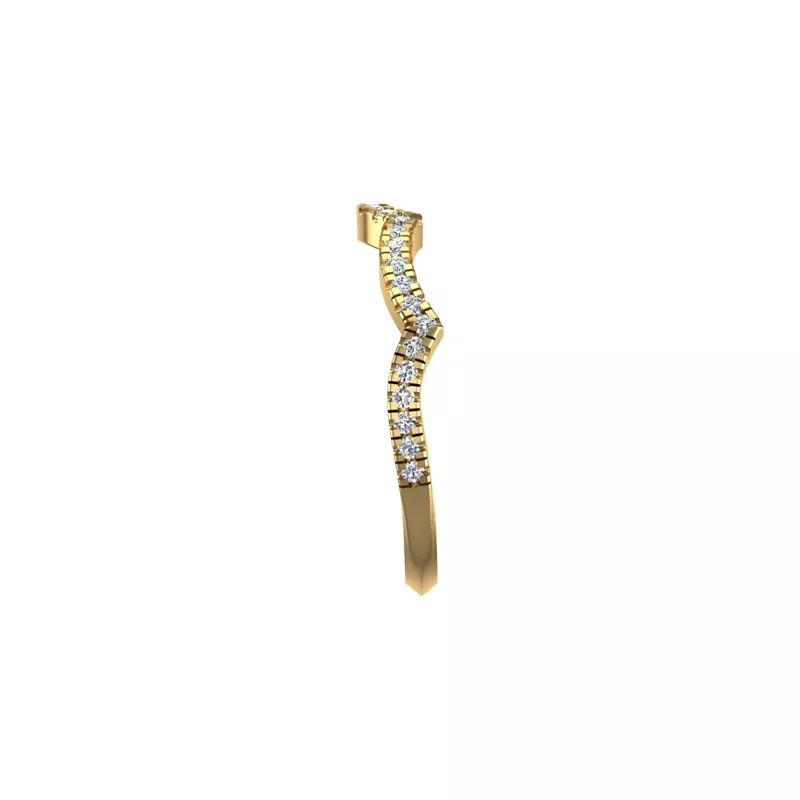 14K Yellow Gold Oakley Pave Band