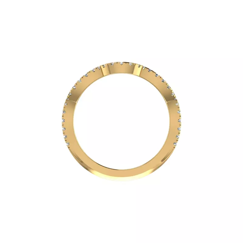 14K Yellow Gold Oakley Pave Band
