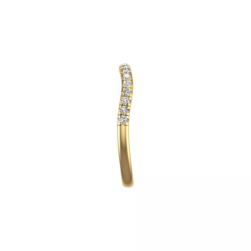 14K Yellow Gold Alaya Pave Band