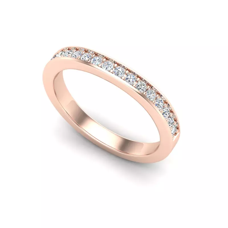 14K Rose Gold Amira Pave Band