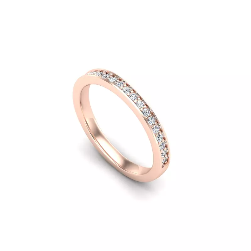 14K Rose Gold Aria Pave Band