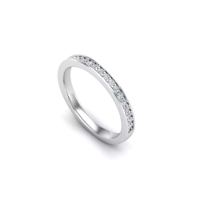 18K White Gold Aria Pave Band