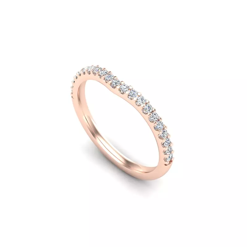 14K Rose Gold Hallie Pave Band