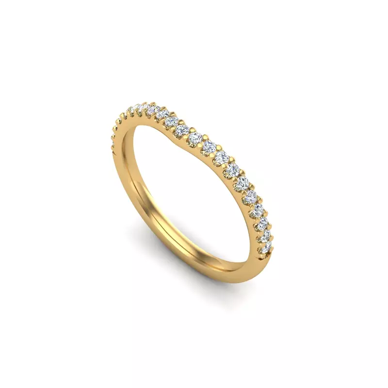 14K Yellow Gold Wynter Pave Band