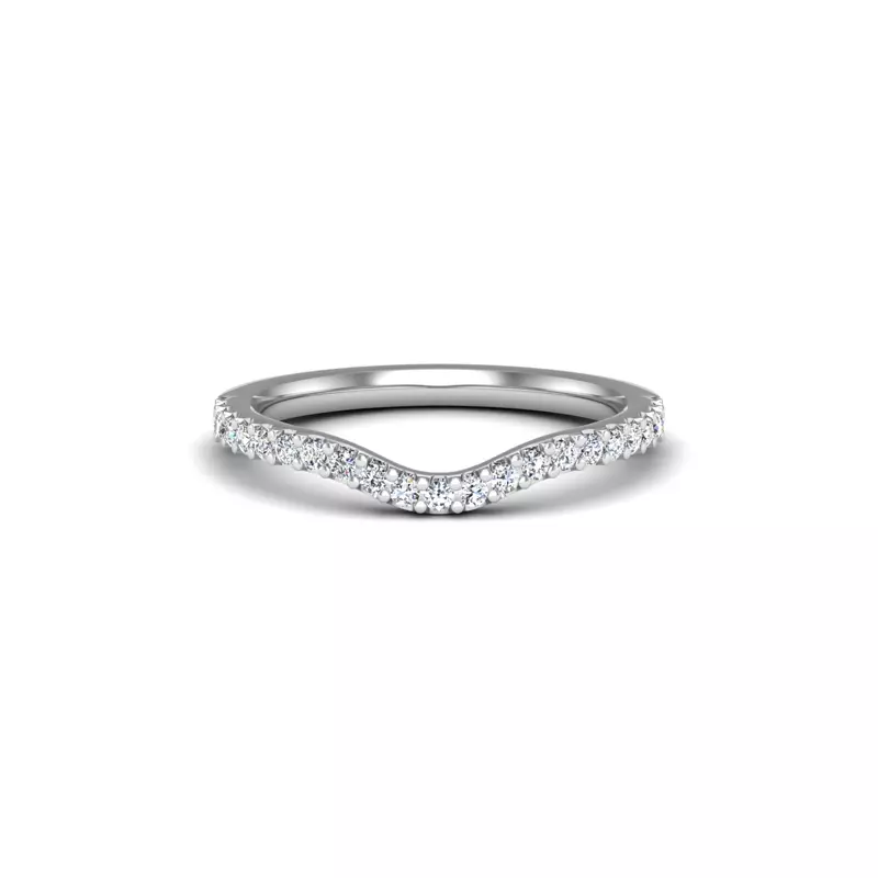 18K White Gold Eleanor Pave Band