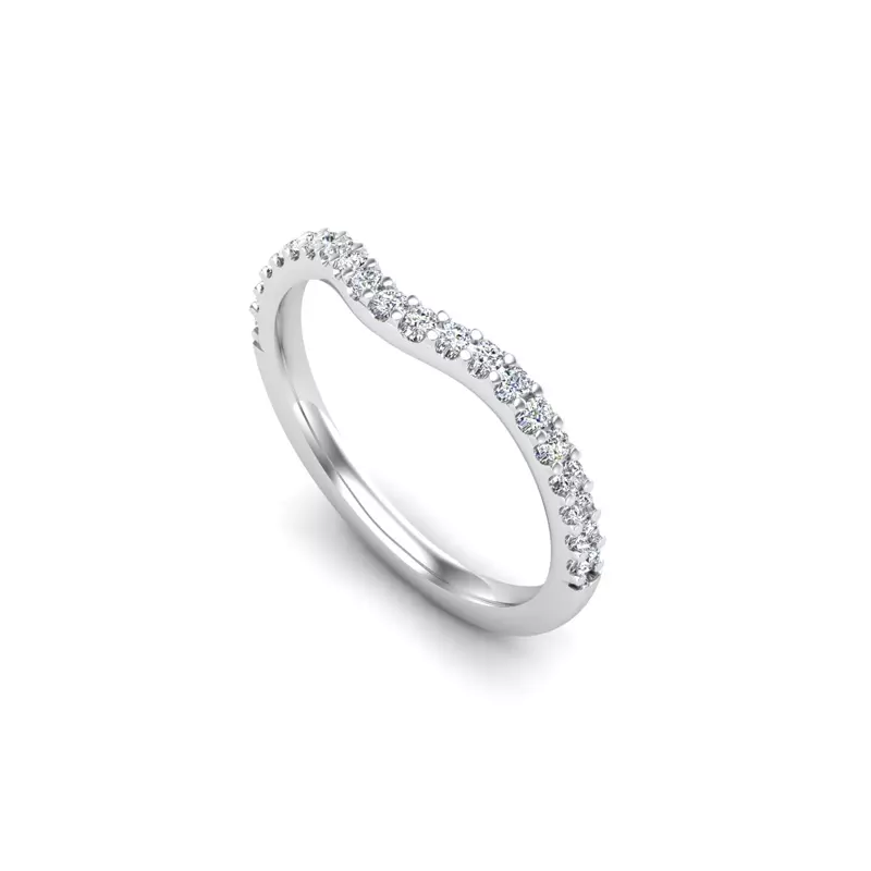 18K White Gold Eleanor Pave Band