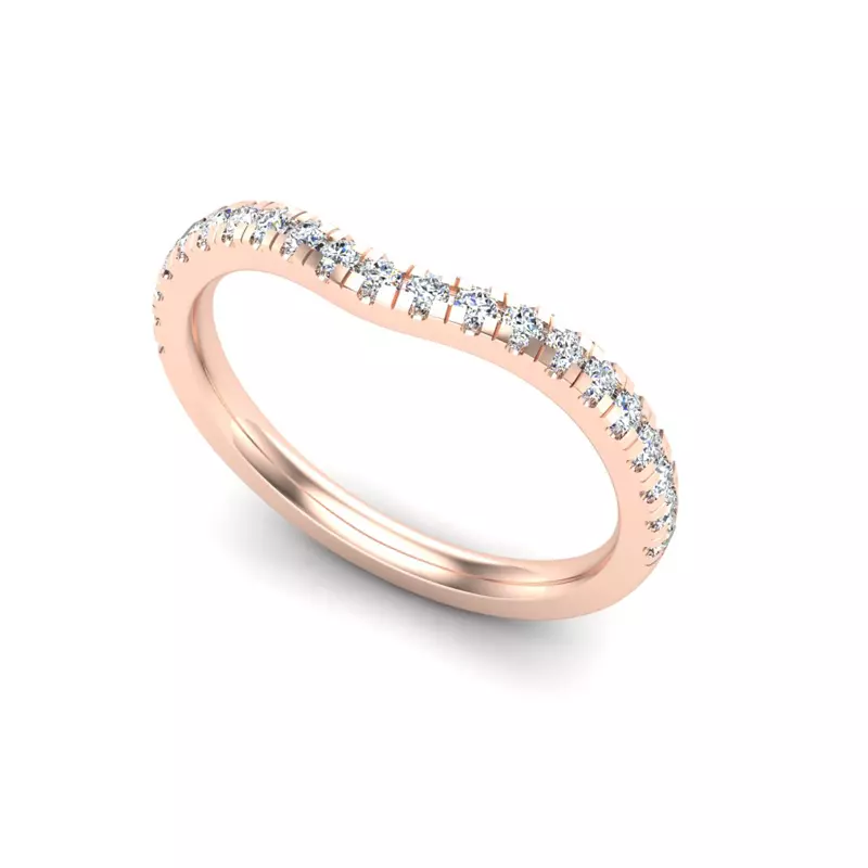 14K Rose Gold Eloise Pave Band
