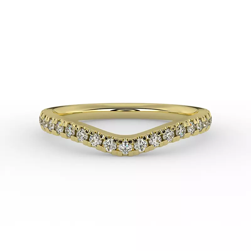 18K Yellow Gold River Pave Band