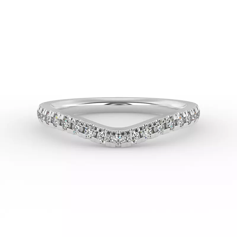 Platinum River Pave Band