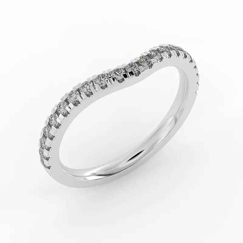 Platinum River Pave Band