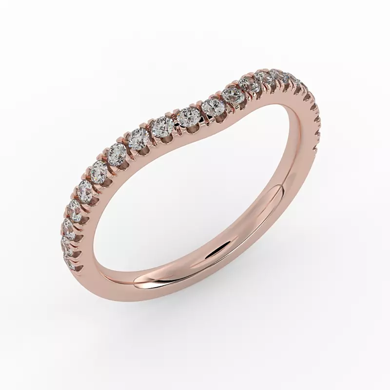 14K Rose Gold Amaya Pave Band