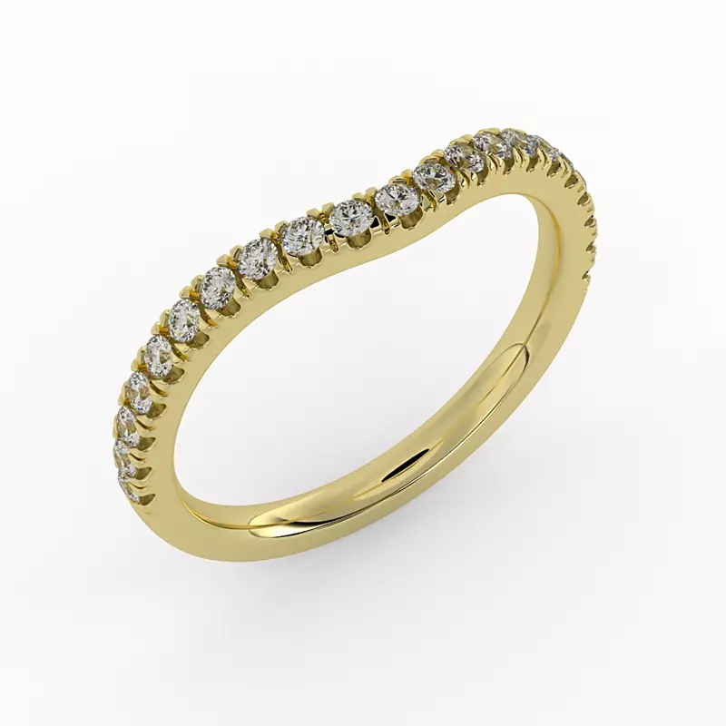 14K Yellow Gold Amaya Pave Band