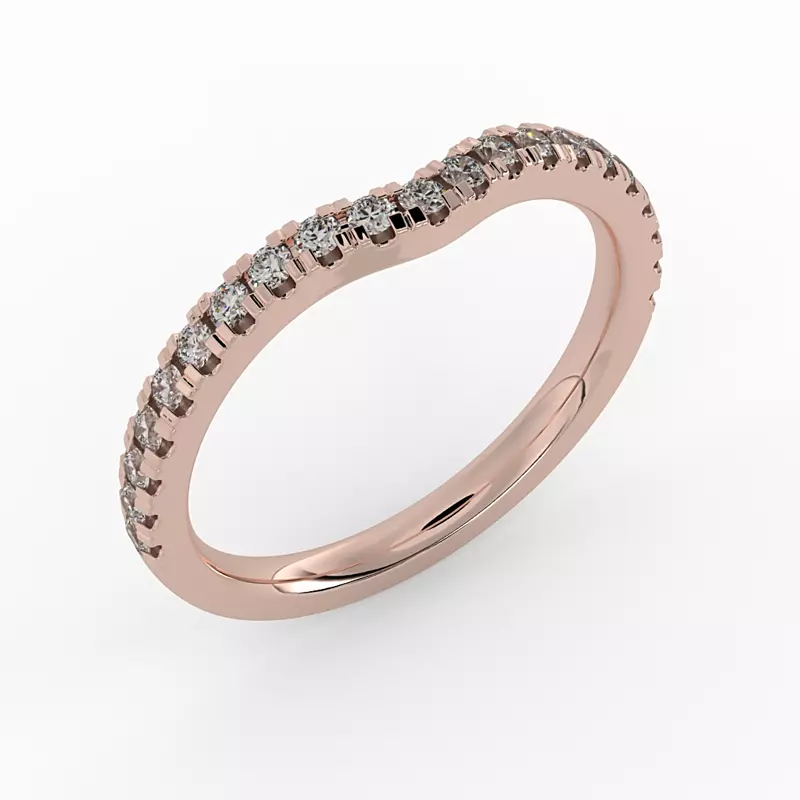14K Rose Gold Juliana Pave Band