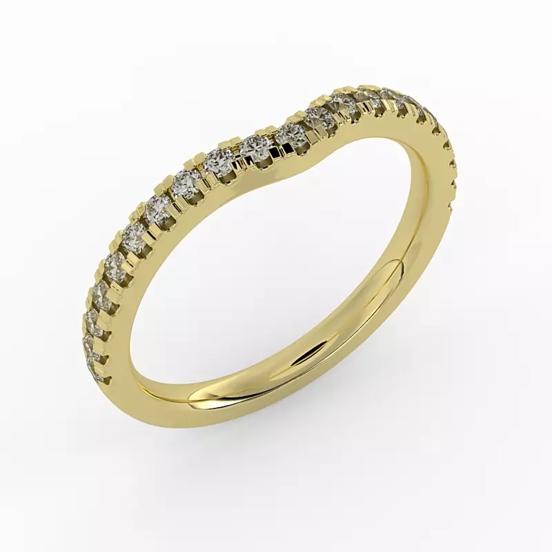 14K Yellow Gold Juliana Pave Band