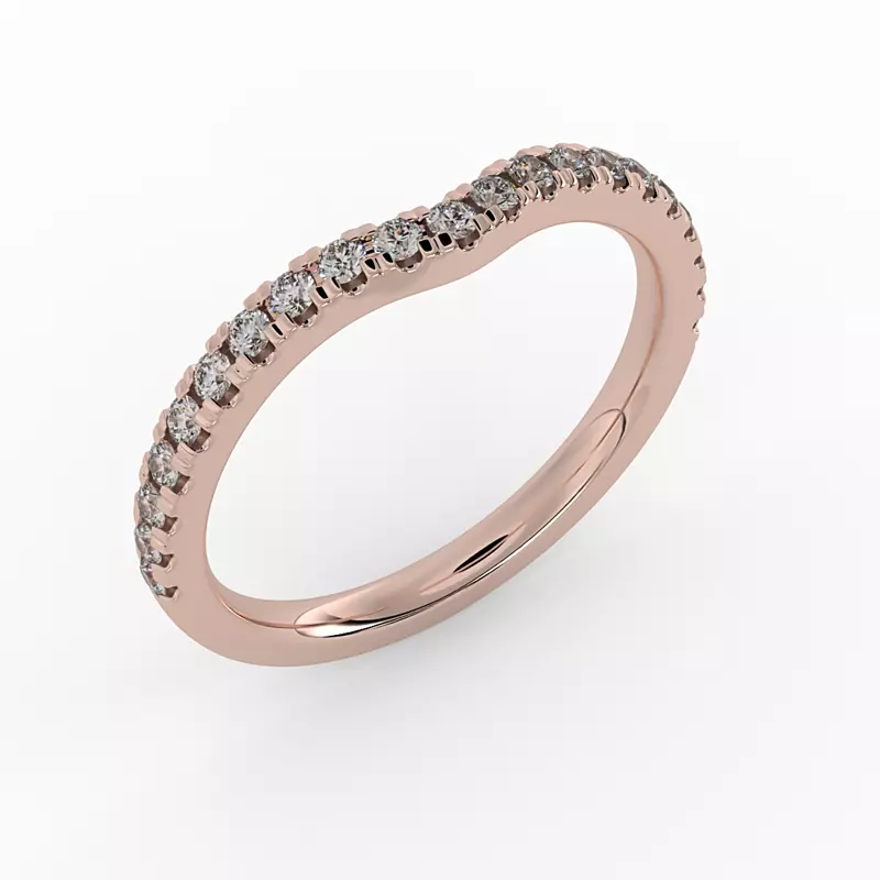 14K Rose Gold Millie Pave Band