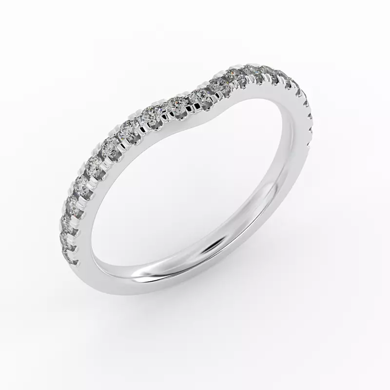 14K White Gold Millie Pave Band