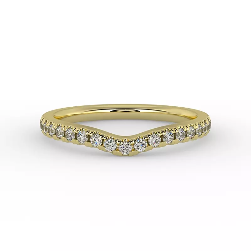 18K Yellow Gold Millie Pave Band