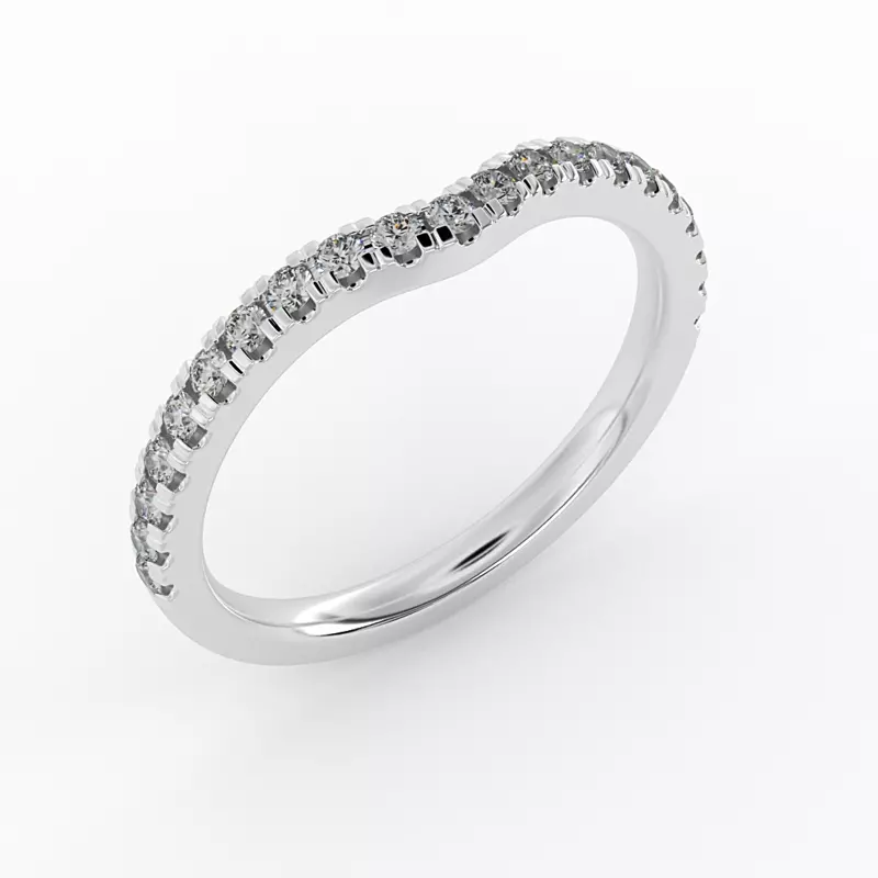 14K White Gold Amara Pave Band