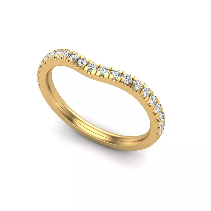 18K Yellow Gold Amara Pave Band