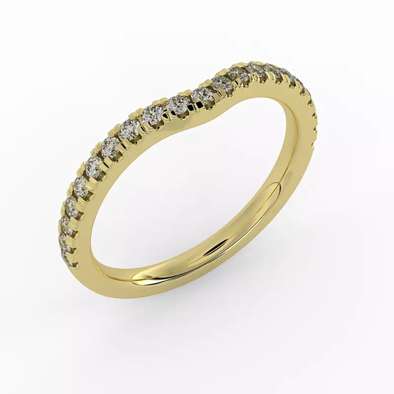 18K Yellow Gold Amara Pave Band