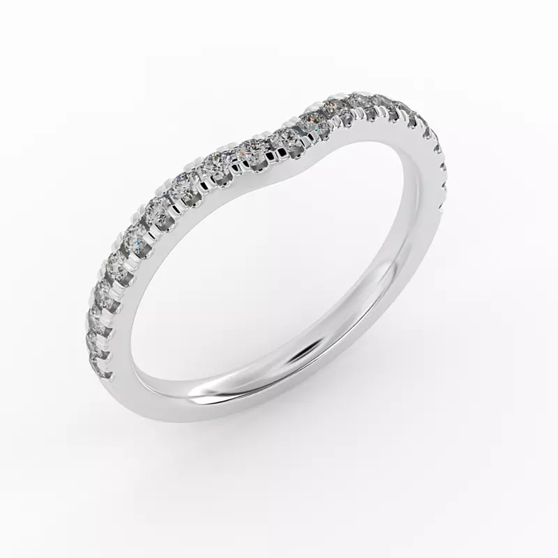 Platinum Brynlee Pave Band