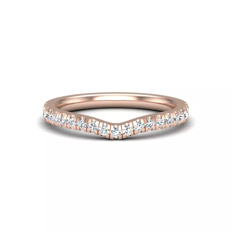 Daisy Curved Pavé Band