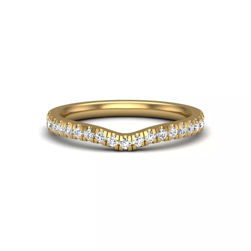 Daisy Curved Pavé Band