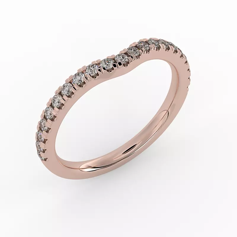 14K Rose Gold Teagan Pave Band