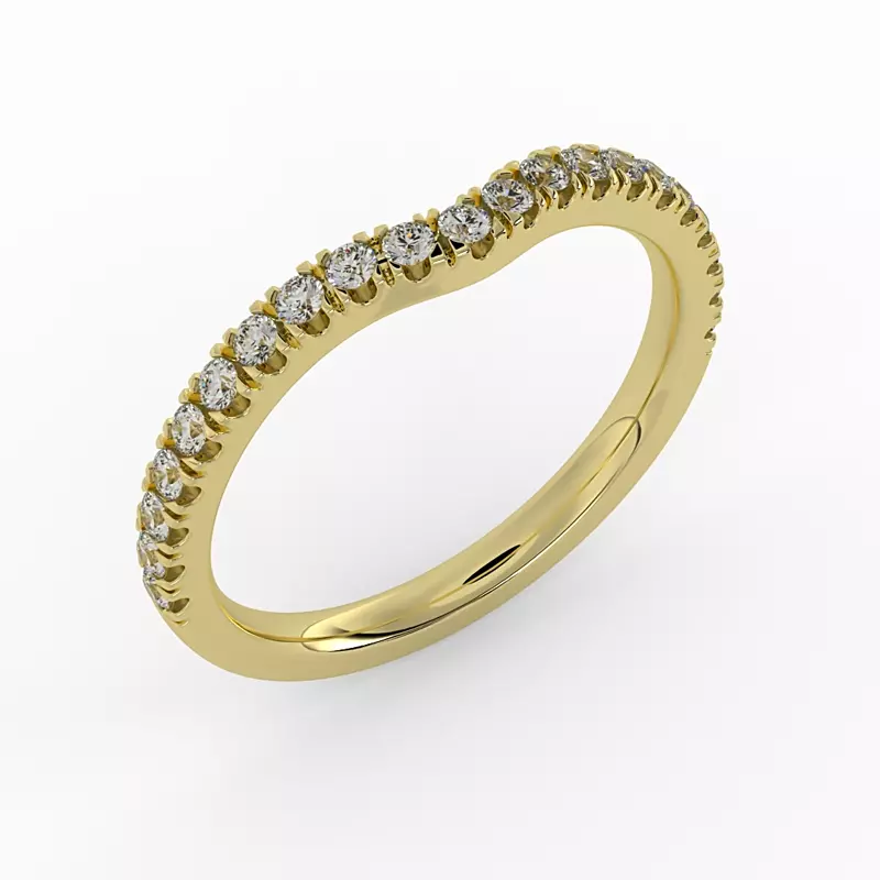 14K Yellow Gold Reese Pave Band