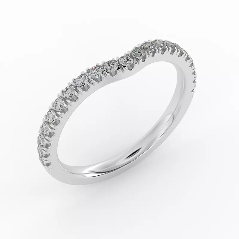 18K White Gold Reese Pave Band