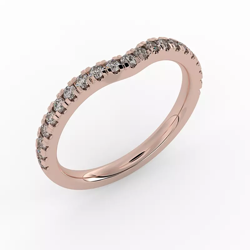 14K Rose Gold Morgan Pave Band