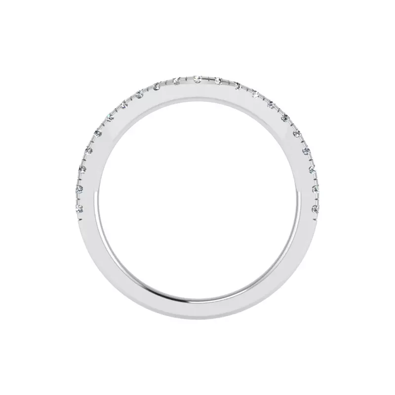 14K White Gold Morgan Pave Band
