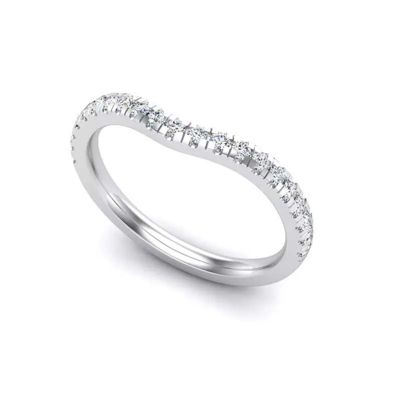 14K White Gold Morgan Pave Band
