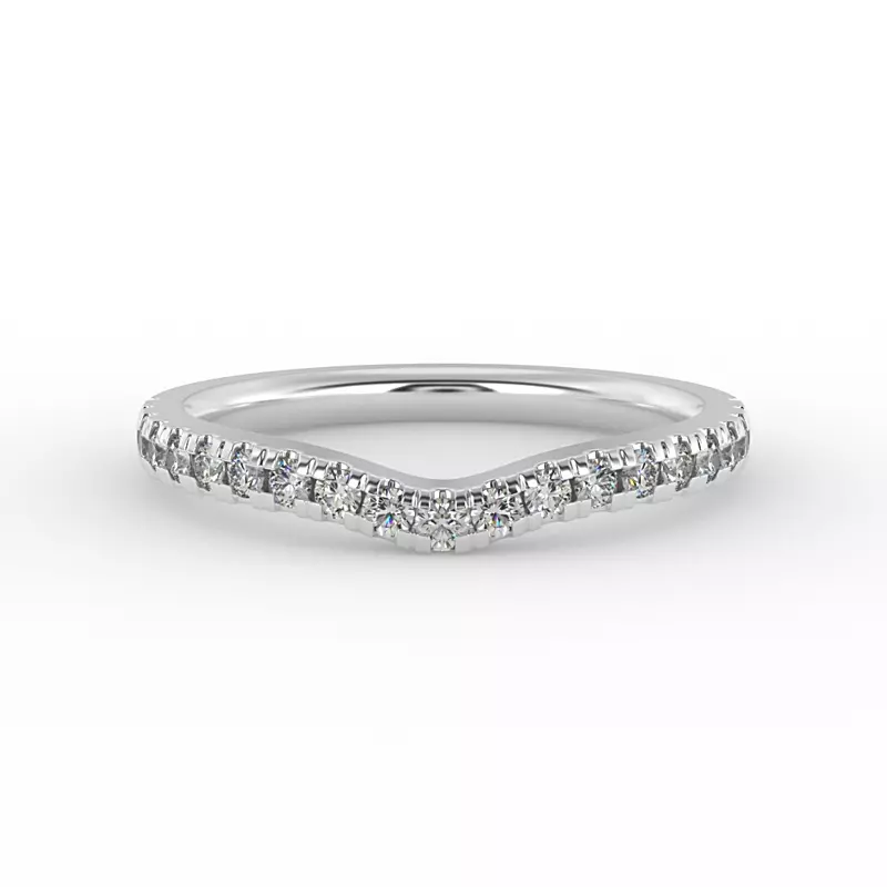 14K White Gold Morgan Pave Band