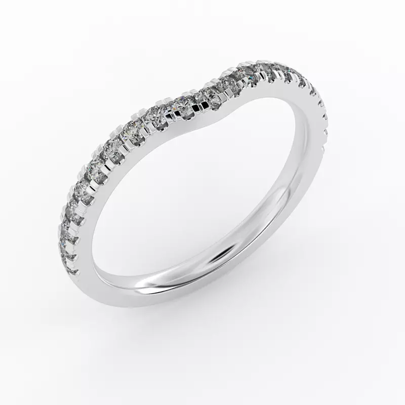 14K White Gold Morgan Pave Band