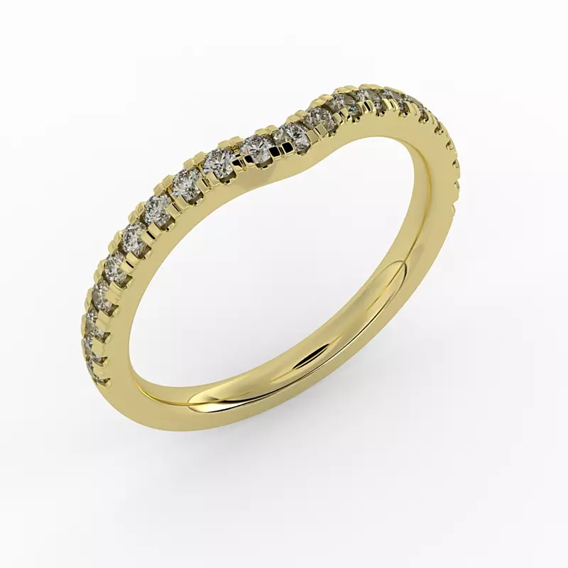 14K Yellow Gold Morgan Pave Band