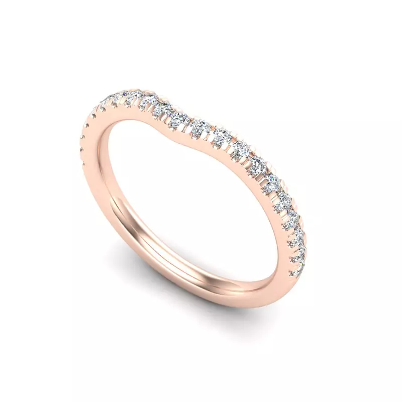 14K Rose Gold Valerie Pave Band