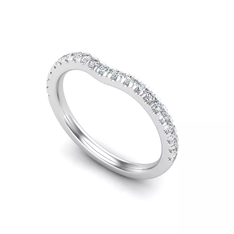 14K White Gold Valerie Pave Band