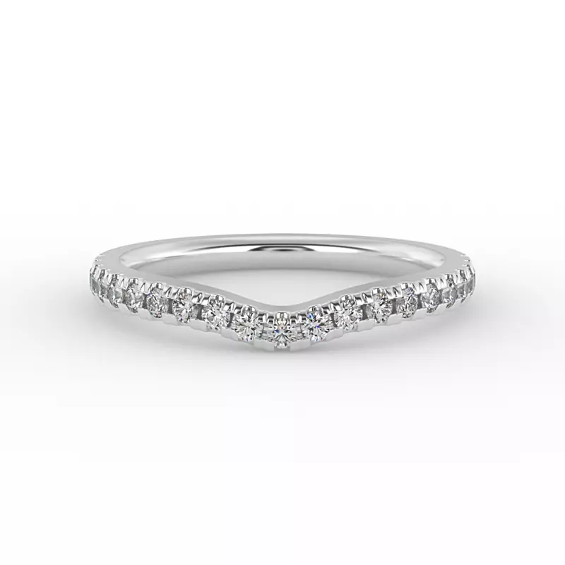 14K White Gold Valerie Pave Band