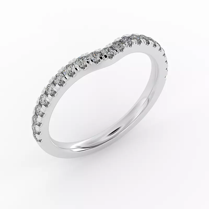 14K White Gold Valerie Pave Band