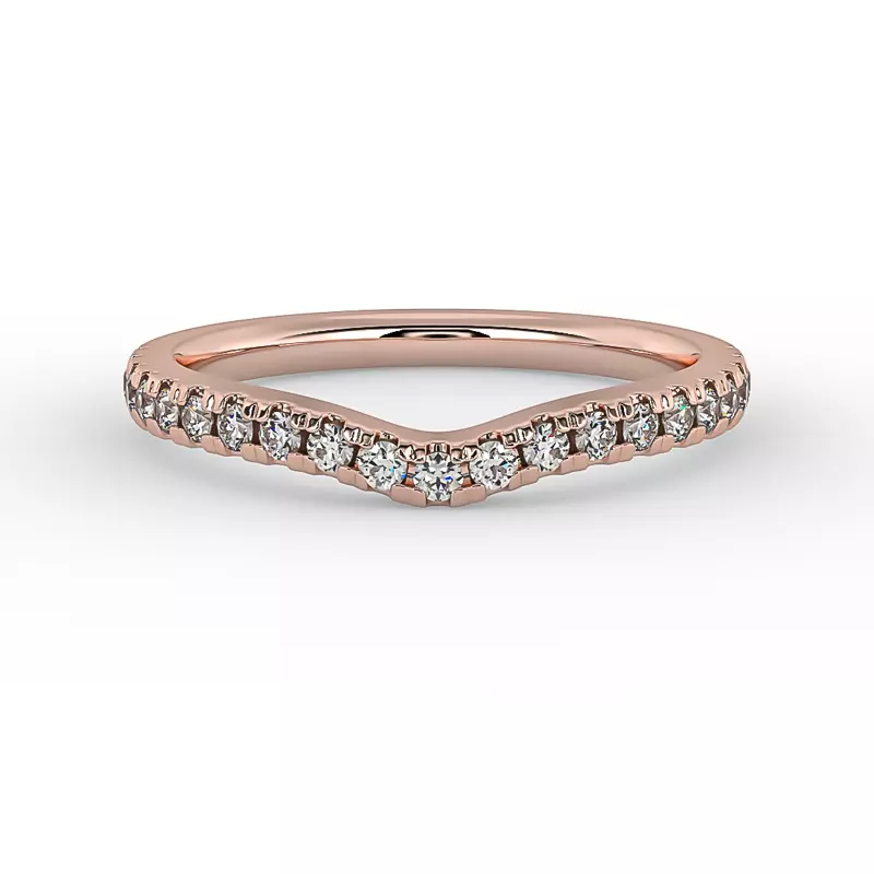 14K Rose Gold Sophia Pave Band
