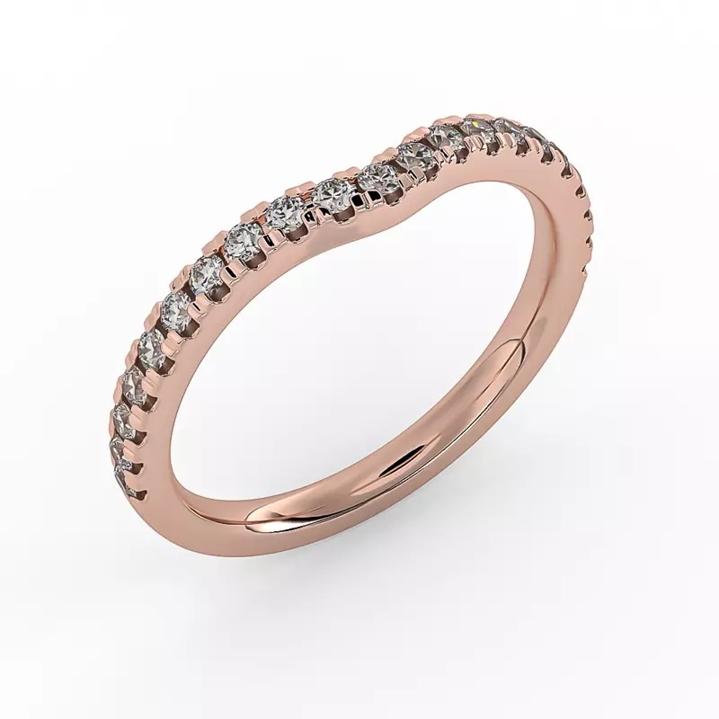 14K Rose Gold Sophia Pave Band