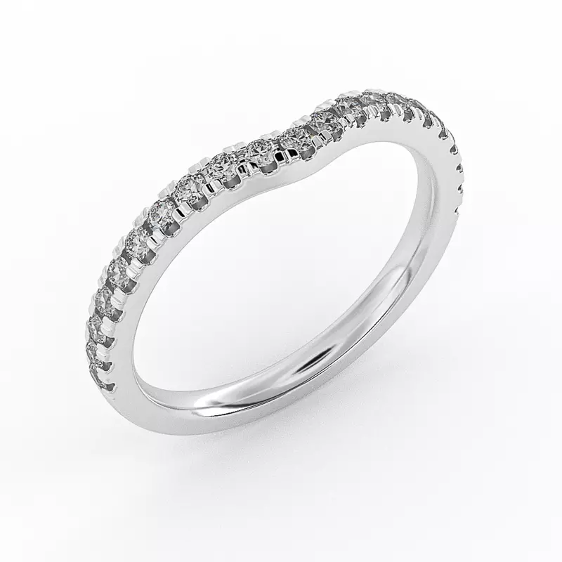 14K White Gold Sophia Pave Band