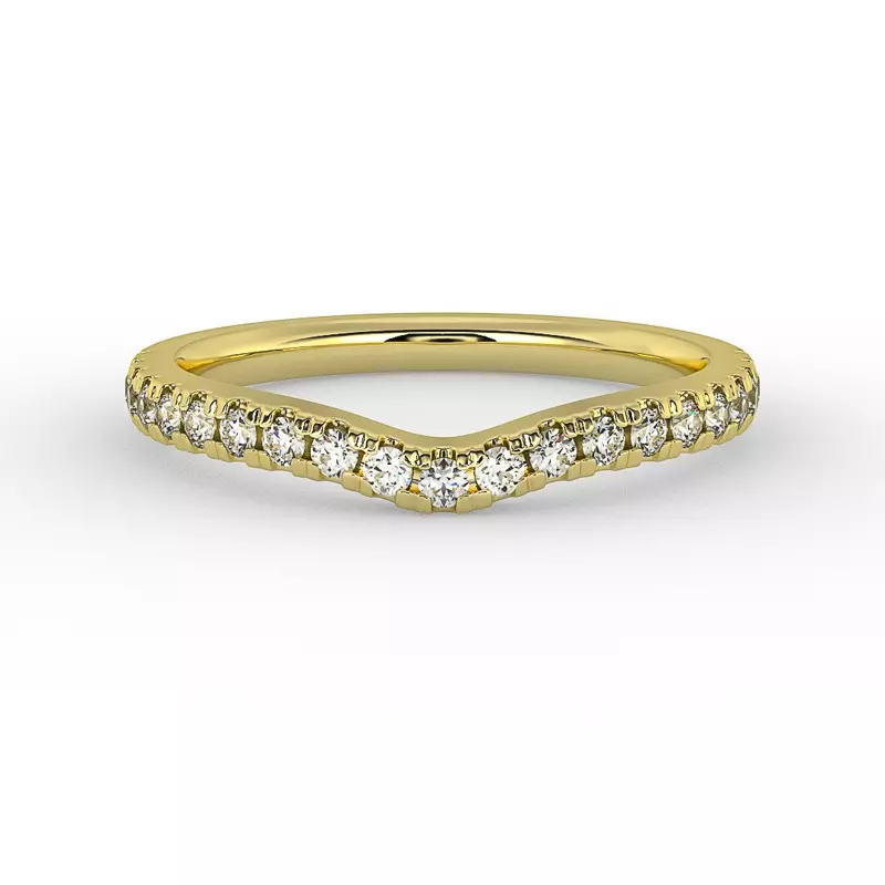 14K Yellow Gold Sophia Pave Band